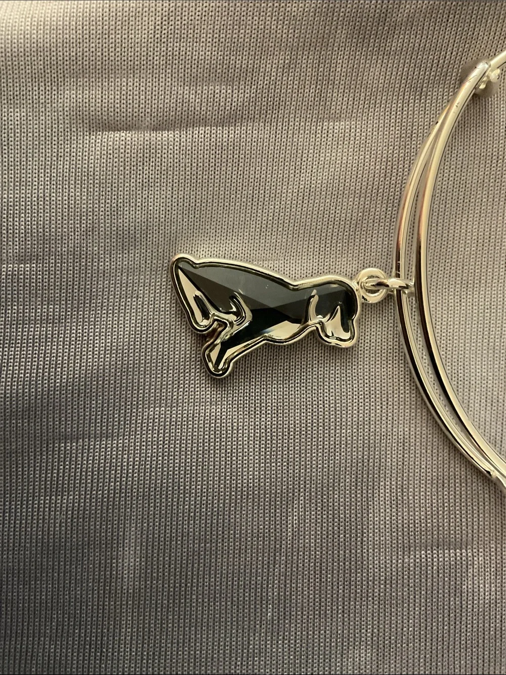 Alex and Ani silver dog & Black Enamel Charm Bangle